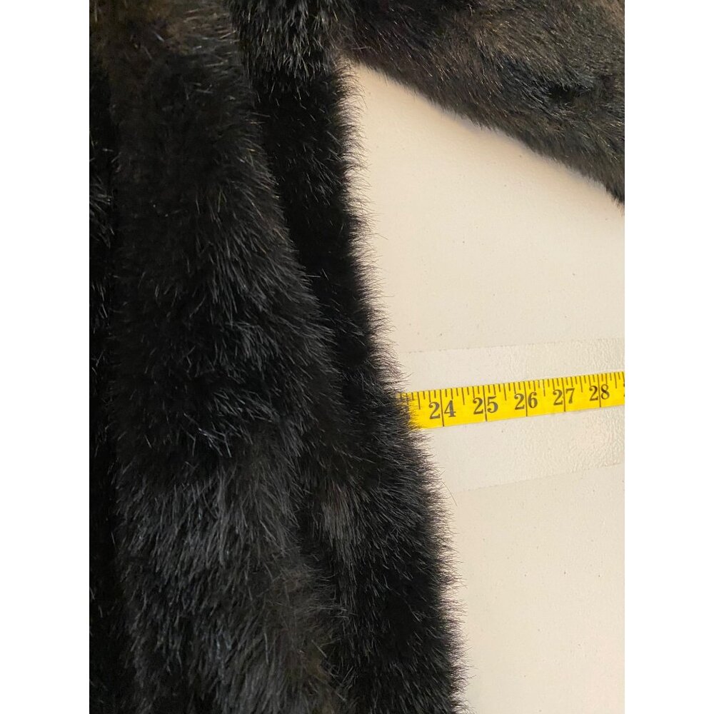 Vintage Gallery Dark Brown Faux Fur Long Coat Made In U.S.A. Small - Picture 11 of 12